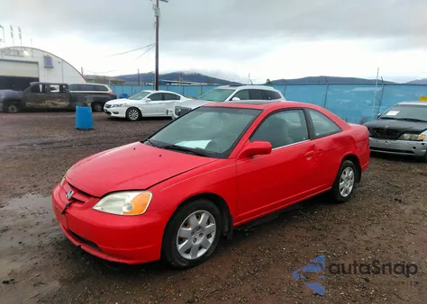 2002 Honda Civic Ex z USA, uszkodzony, nr VIN 1HGEM22902L039353